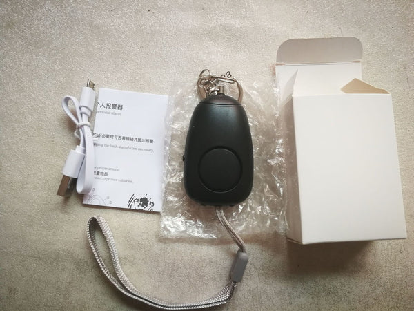 Personal Alarm Rechargeable 130dB Portable Alarm Bag Anti-theft Device