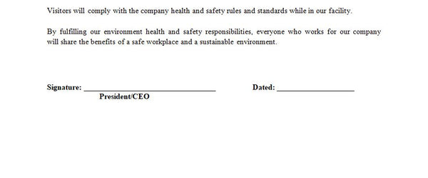 Company Health Safety and Environment Policy