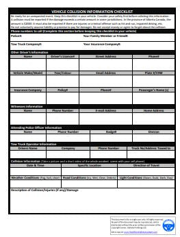 THREE PHYSICAL SAFE DRIVING PRACTICE CHECKLISTS